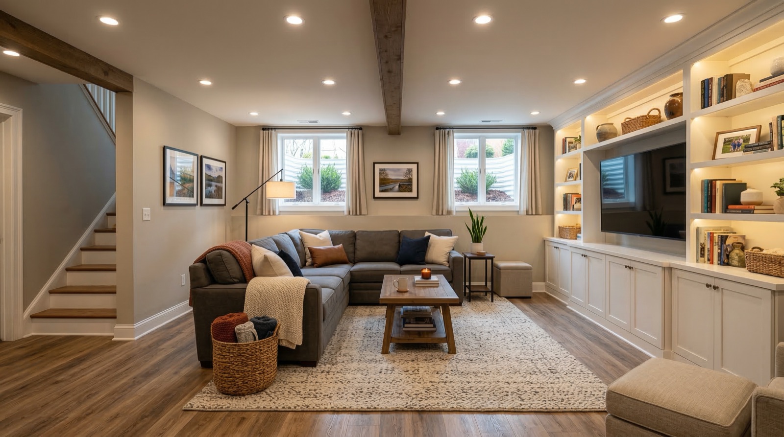 BuiltWell CT basement finishing into playroom in Darien, Connecticut